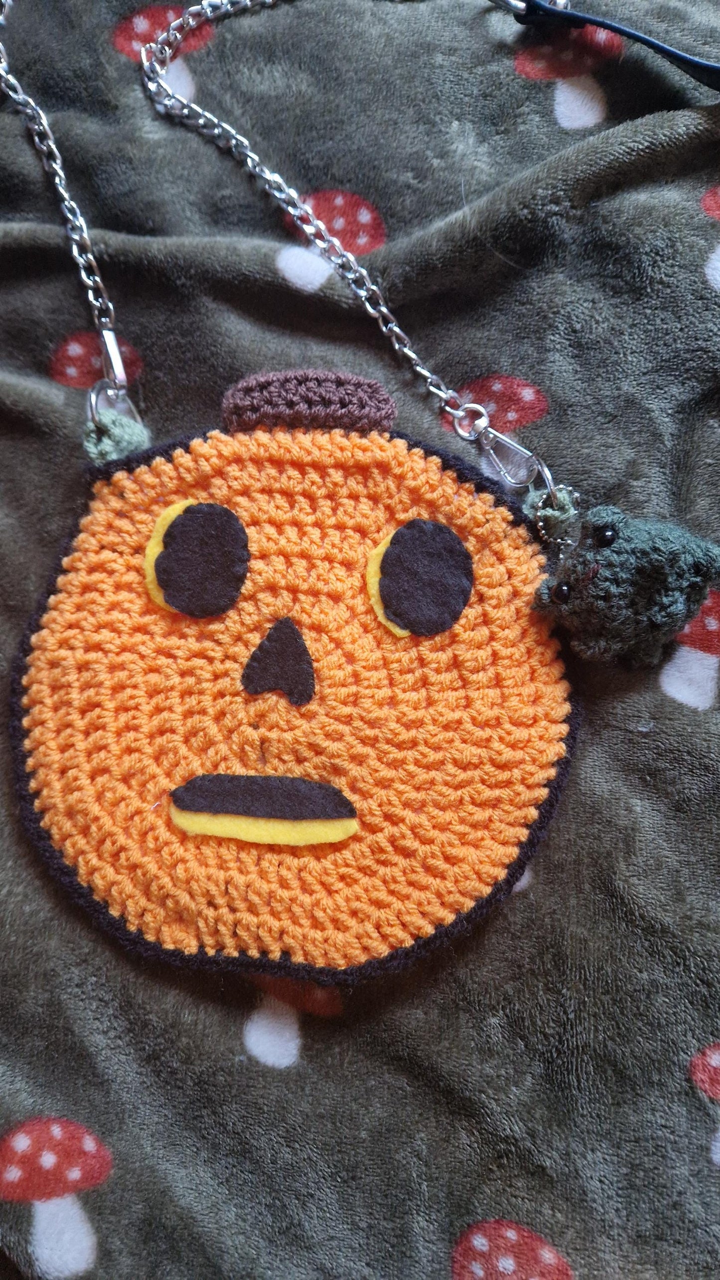 CROCHET PATTERN Crochet Pumpkin Head Bag PATTERN Halloween