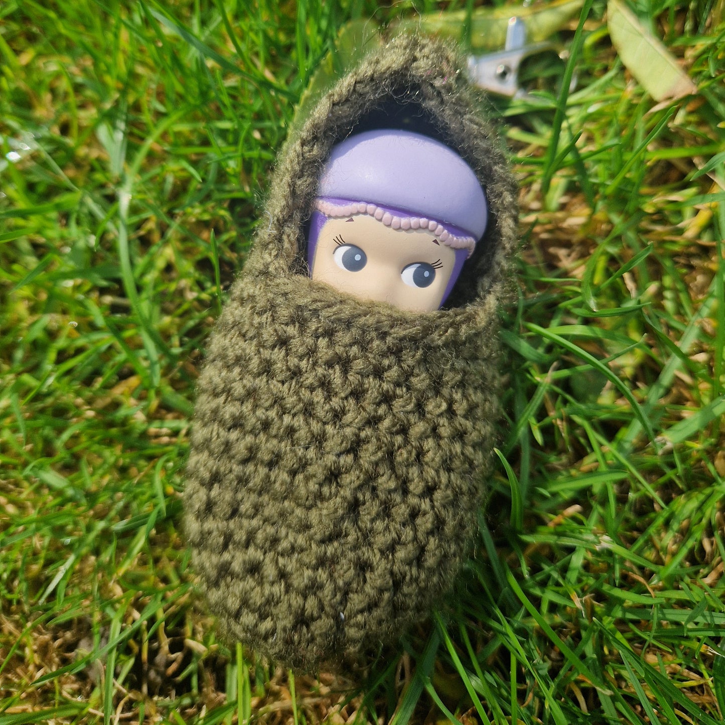 Crochet Green Carry Keyring Made For Sonny Angels