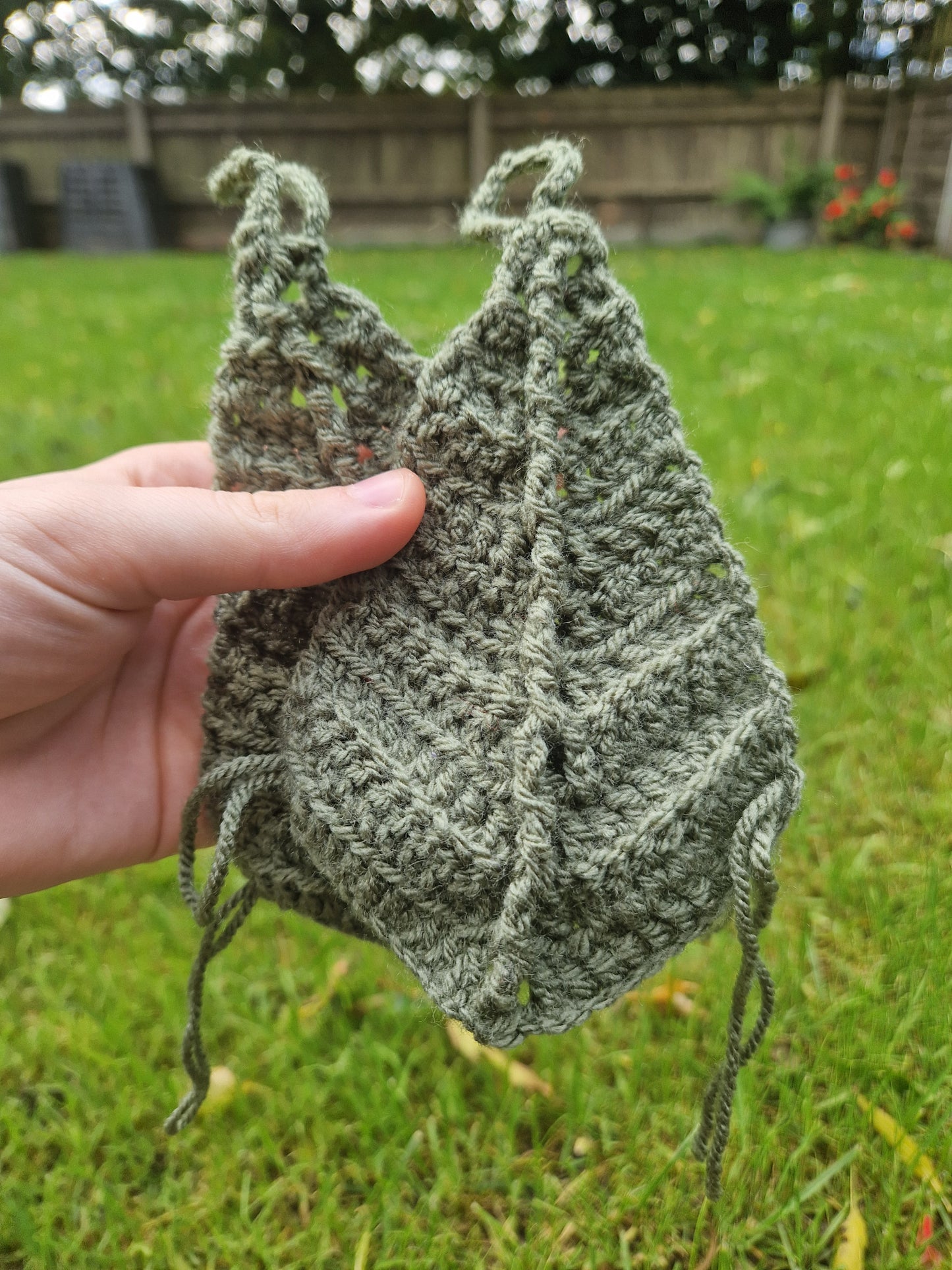 Crochet Leaf Shaped Lace Up Gauntlets PAIR