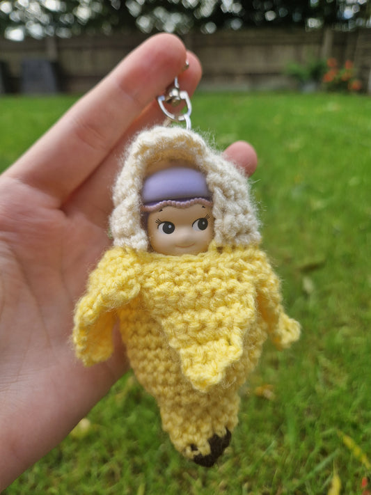 Crochet Banana Carry Keyring Made For Sonny Angels
