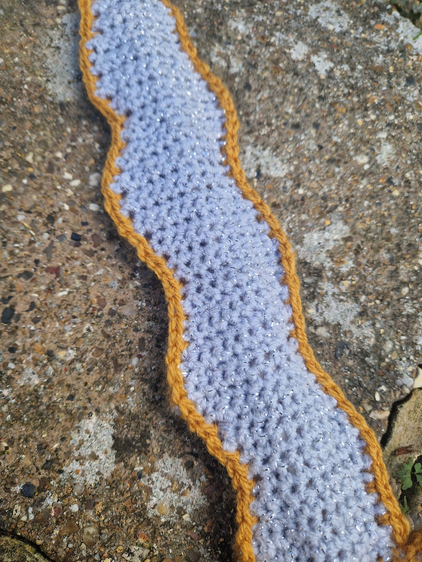 Crochet Dagger 'The Gilded Blade' - Gold, Grey and Blue