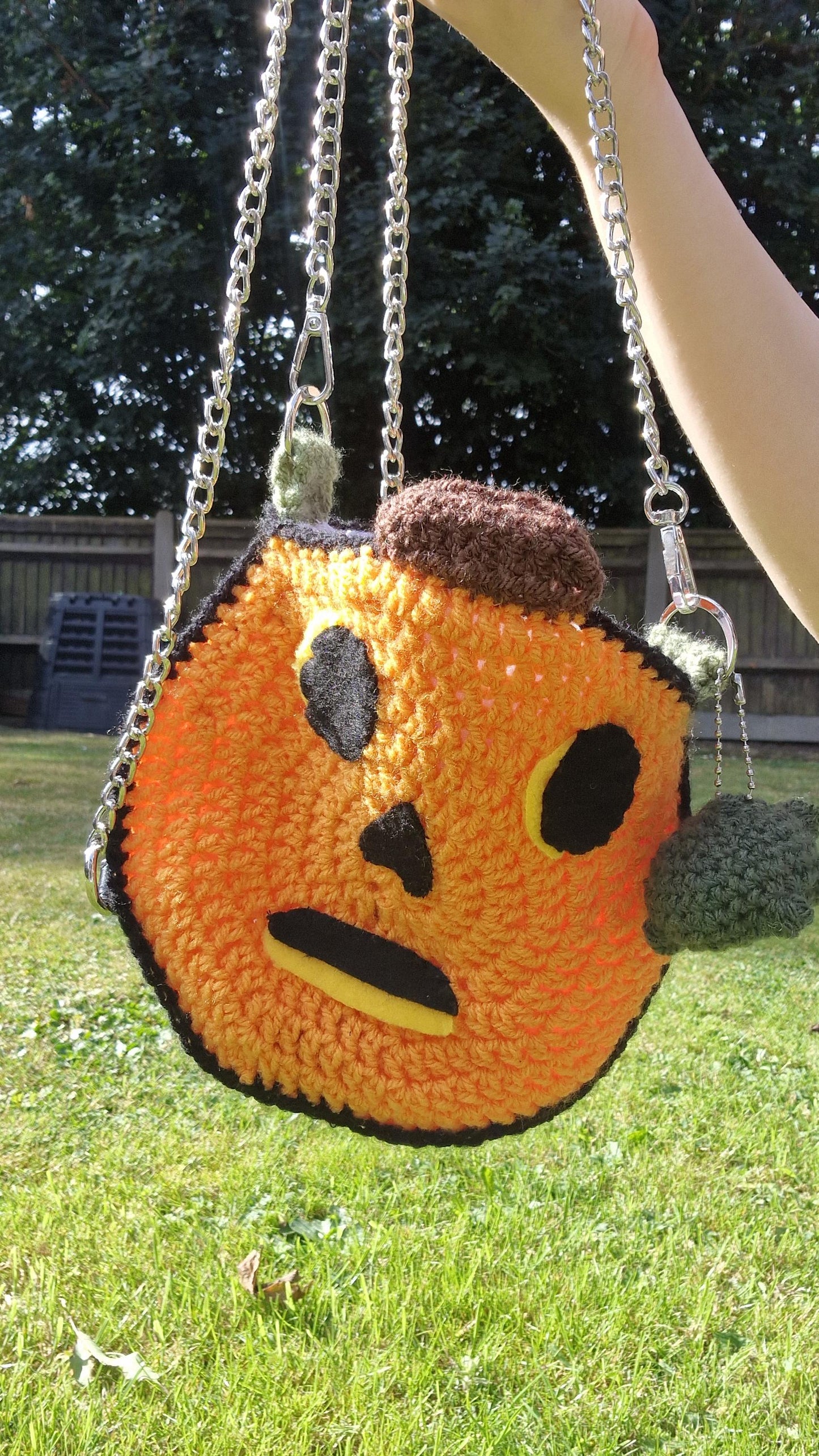CROCHET PATTERN Crochet Pumpkin Head Bag PATTERN Halloween