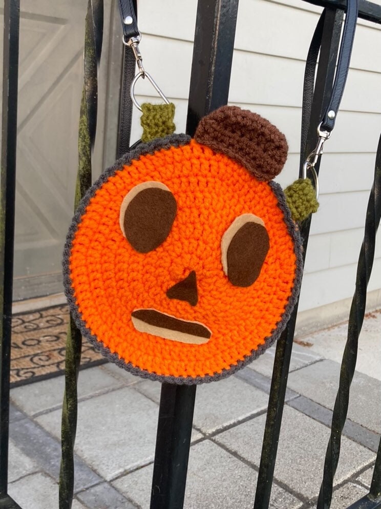 CROCHET PATTERN Crochet Pumpkin Head Bag PATTERN Halloween