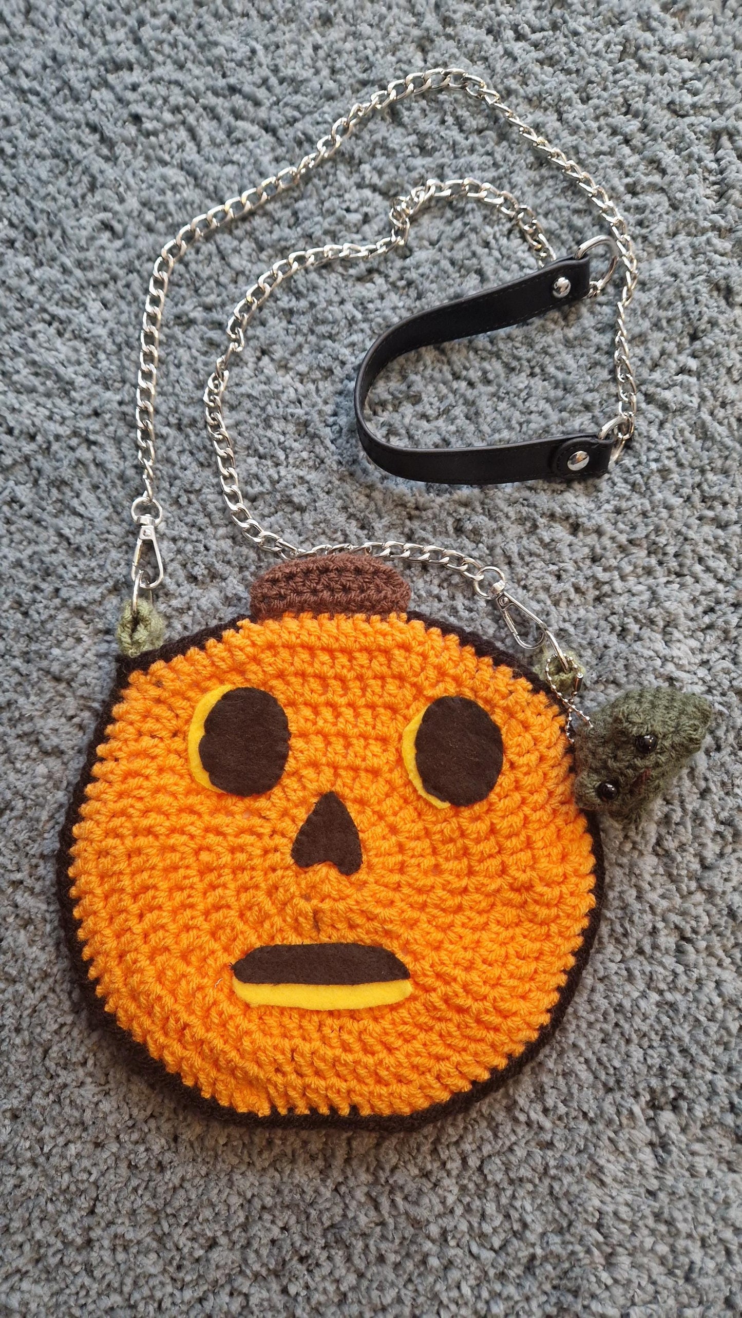 CROCHET PATTERN Crochet Pumpkin Head Bag PATTERN Halloween