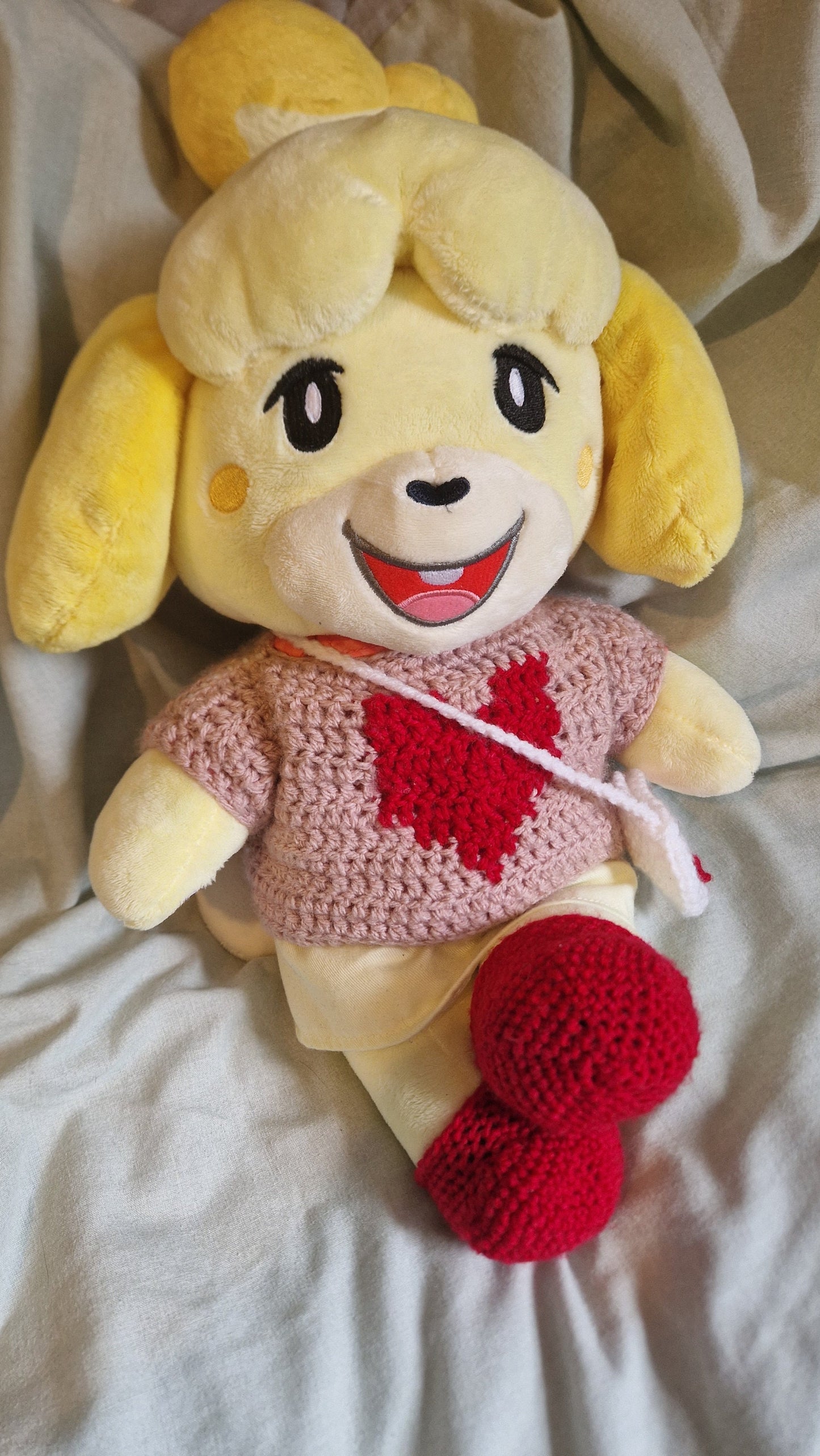 CROCHET PATTERN For A Build A Bear Plushie Heart Sweater