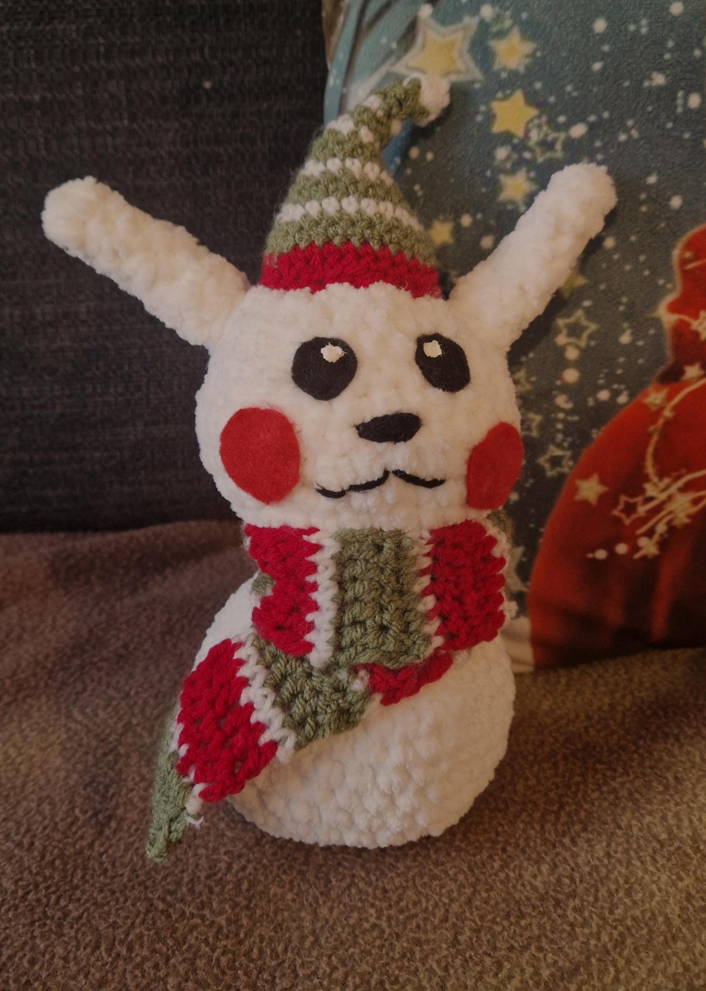 CROCHET PATTERN Crochet Christmas Snowman Electric Mouse  Pattern Amigurumi