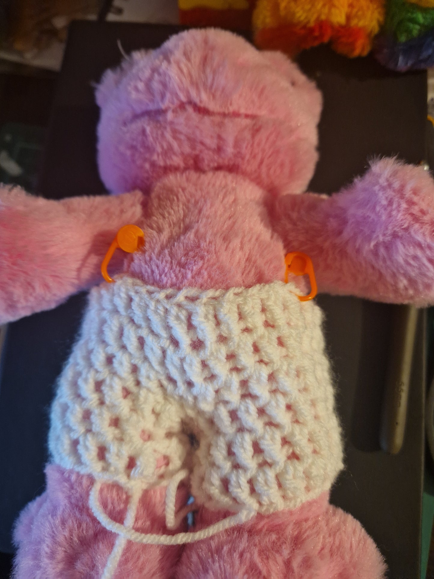 CROCHET PATTERN: Overalls For A Small Build A Bear Frog Plushie