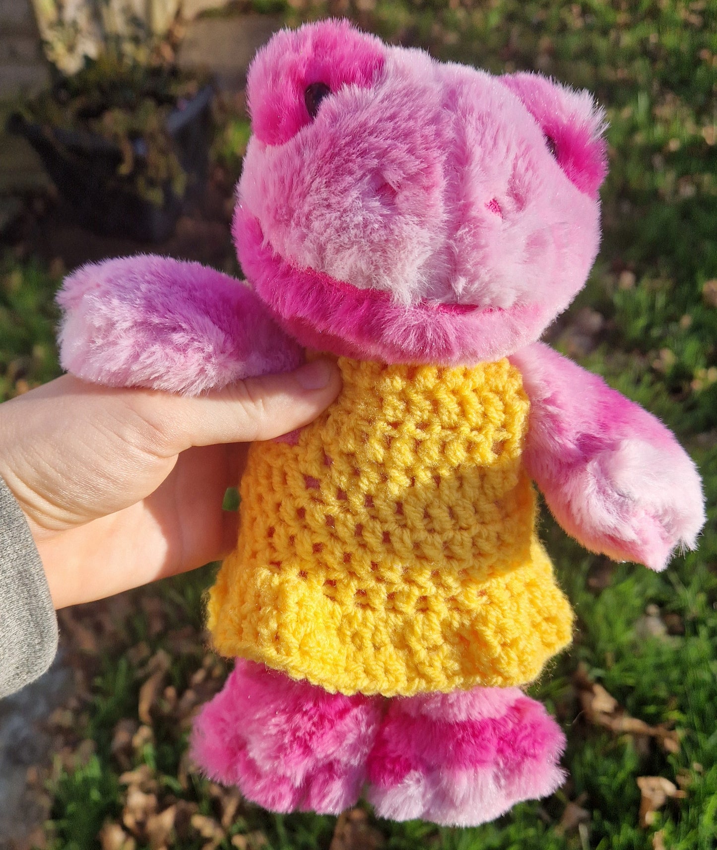 CROCHET PATTERN: Skirt / Dress Overalls For A Small Build A Bear Frog Plushie