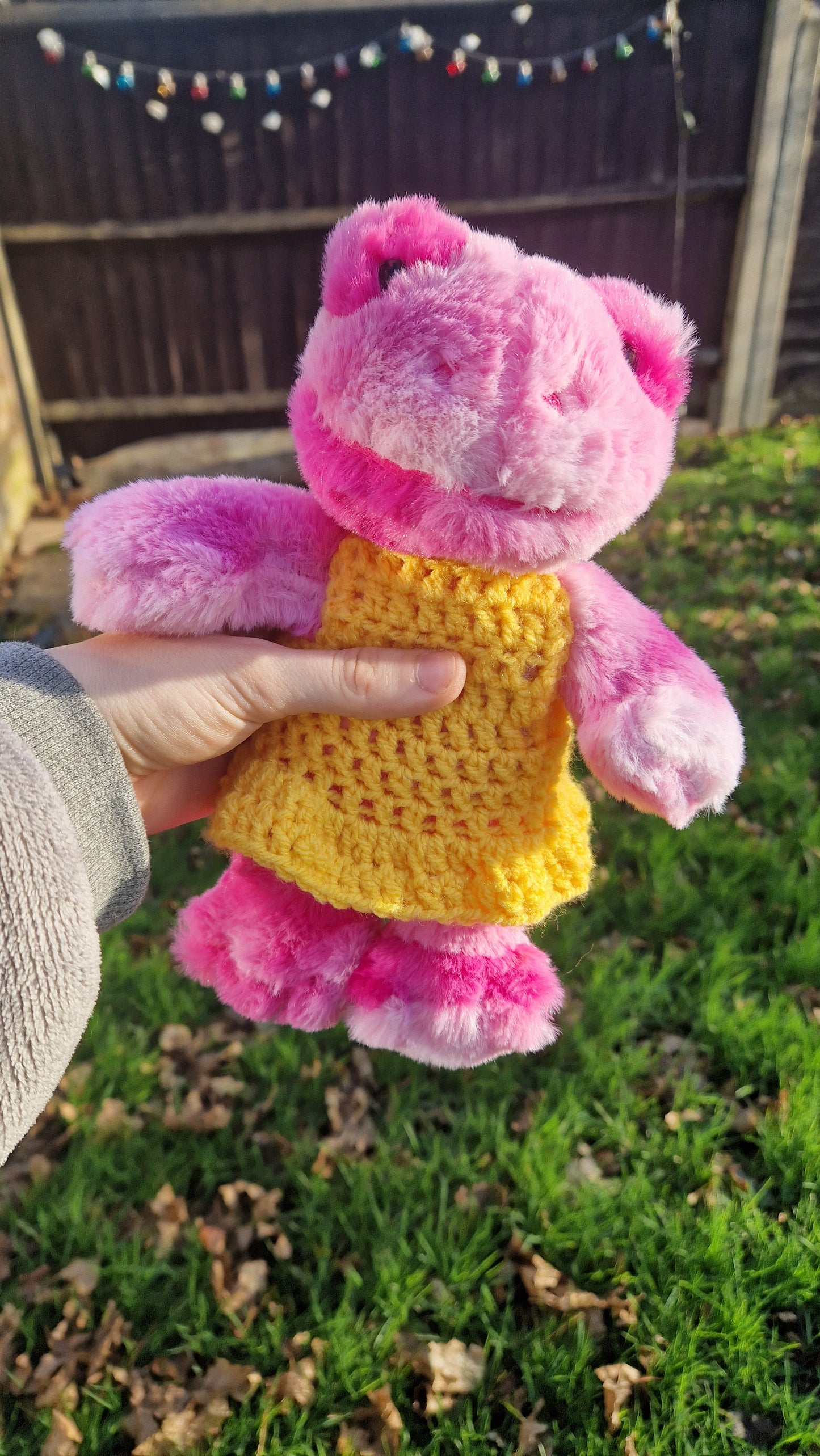 CROCHET PATTERN: Skirt / Dress Overalls For A Small Build A Bear Frog Plushie