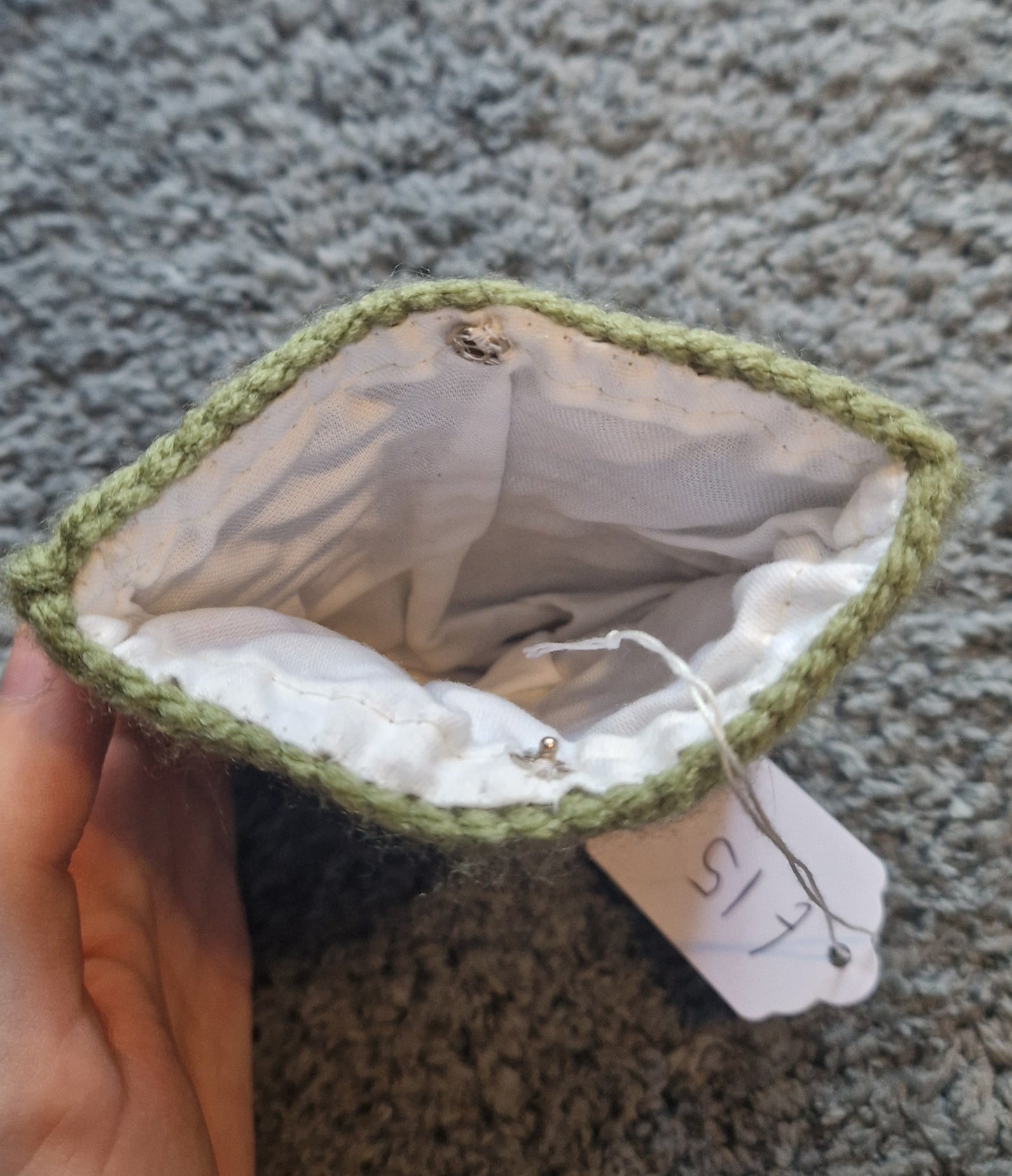 Crochet Lined Insect Tapestry Pouch / Dice Bag/ Trinket Pouch With Snap Closure