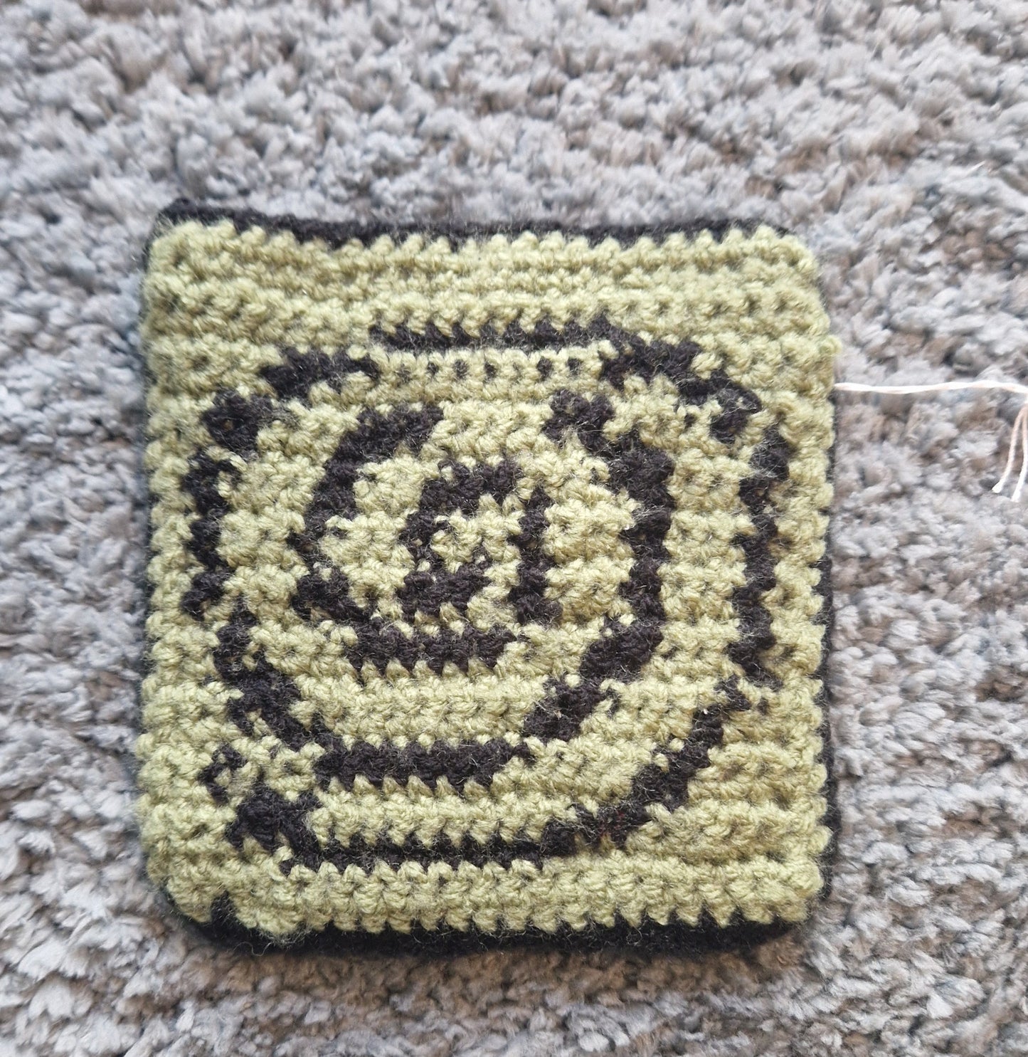 Crochet Lined Swirl Tapestry Pouch / Dice Bag/ Trinket Pouch With Snap Closure