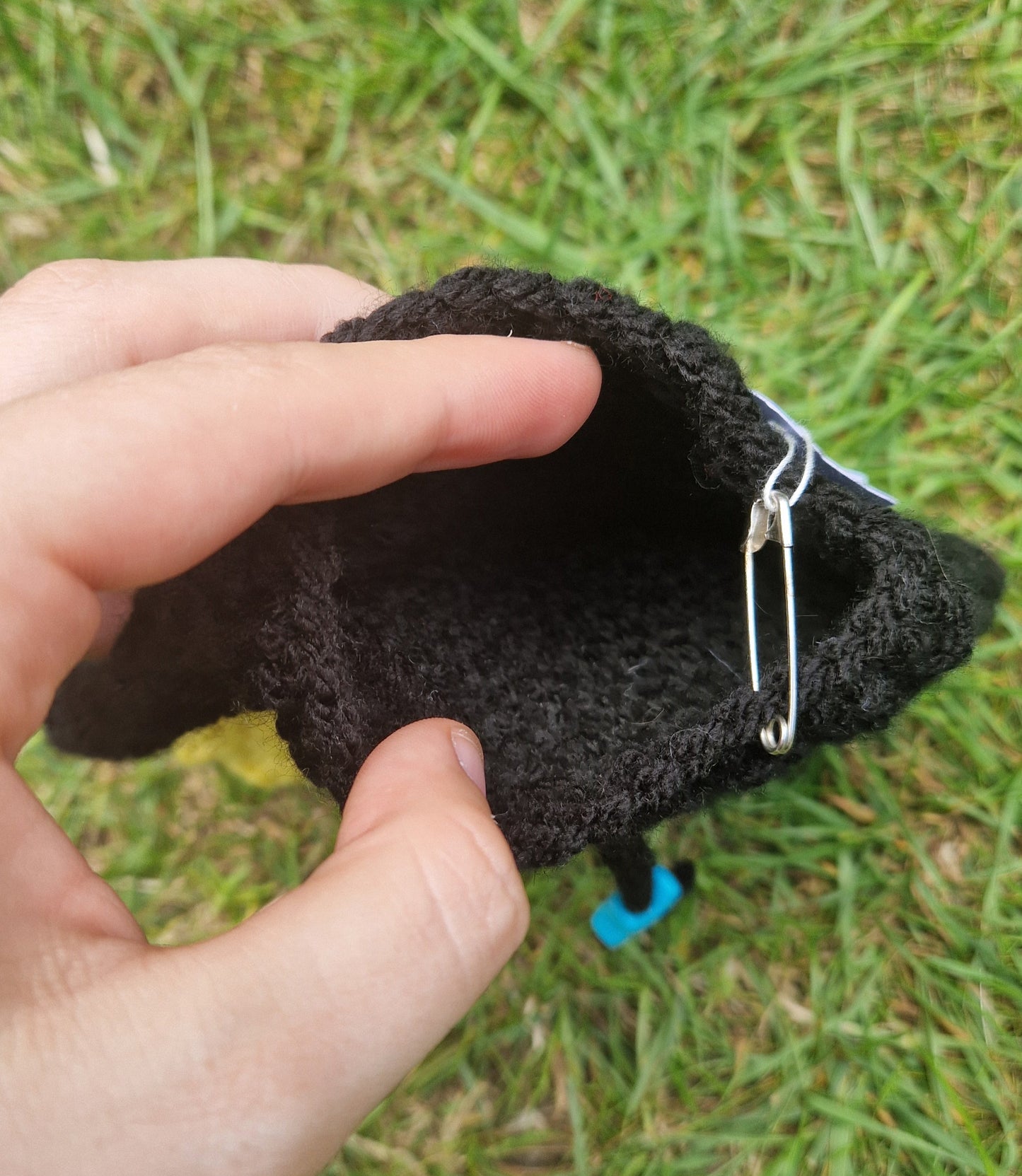 Crochet Sootsprite Inspired Medium Sized Drawstring Pouch/Dice Bag