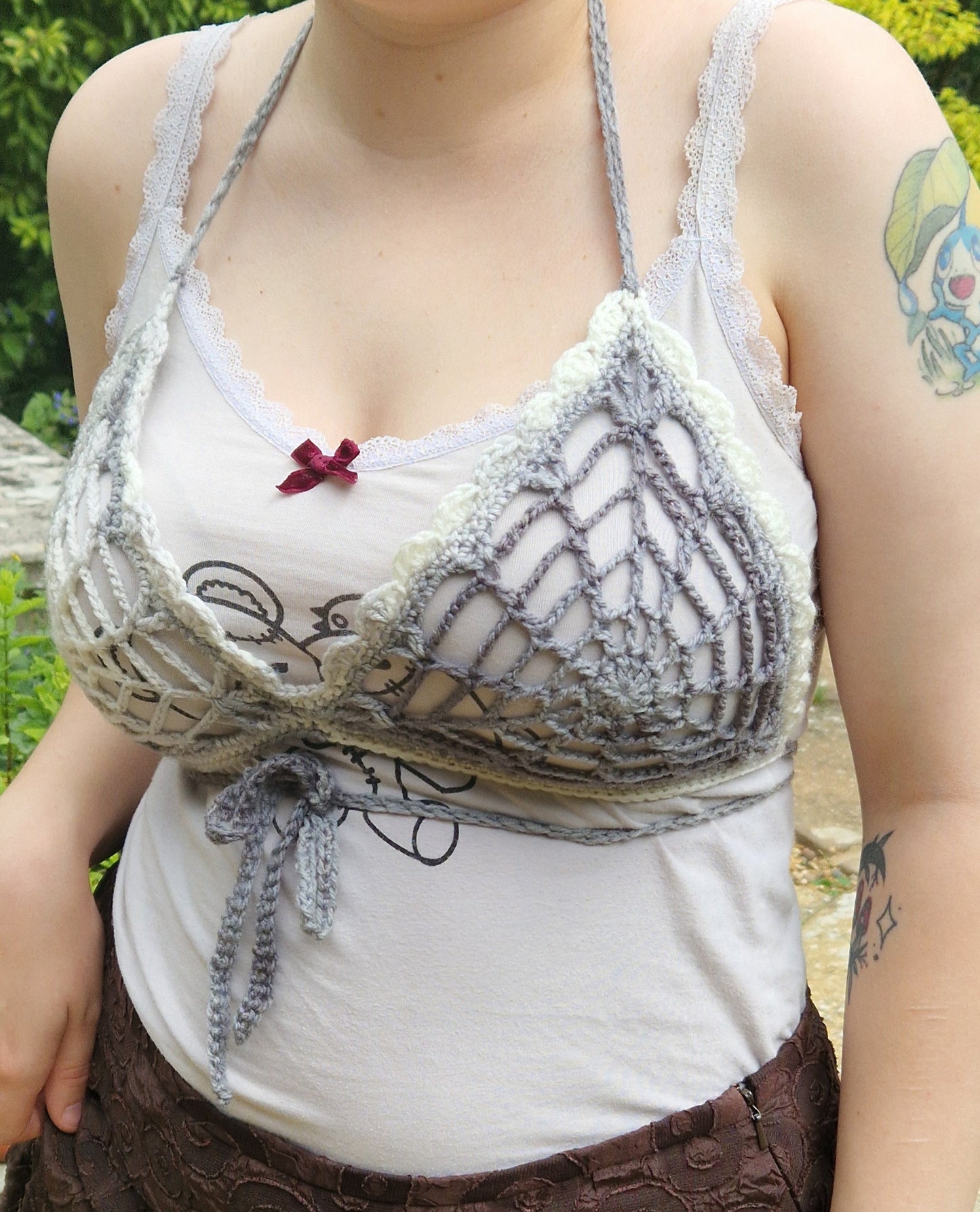 Crochet Spiderweb Bra L