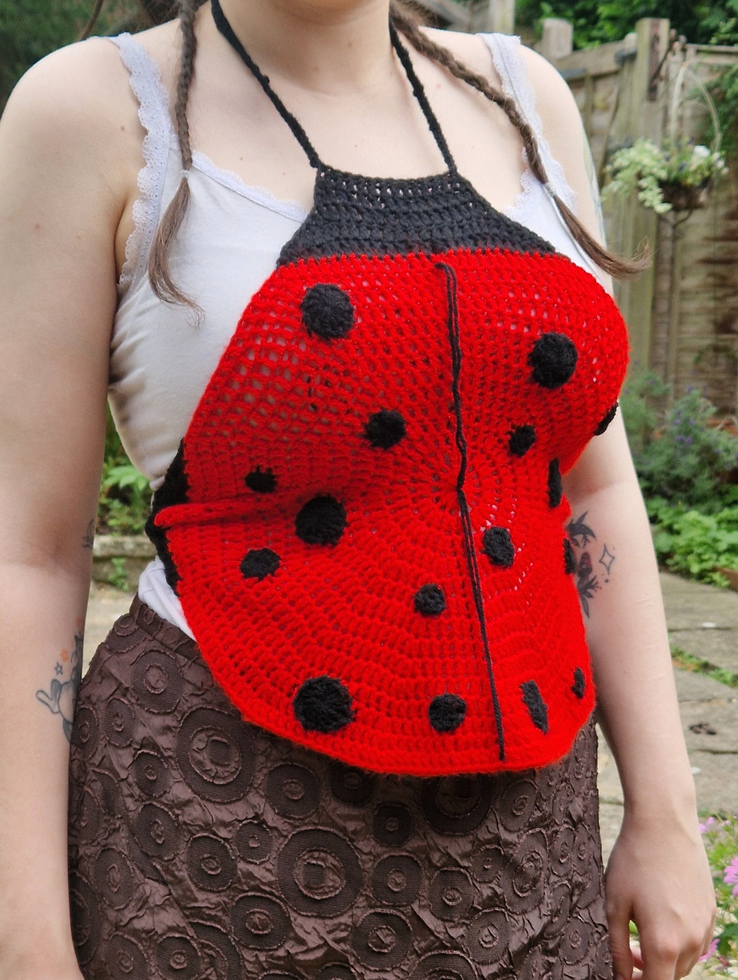 Crochet Ladybug Top ONE SIZE