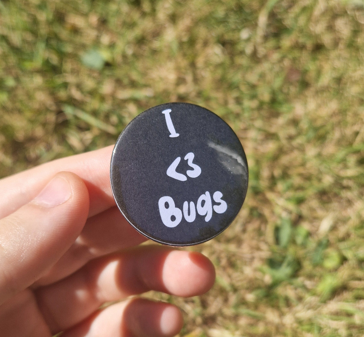 I <3 Bugs Pin Badge