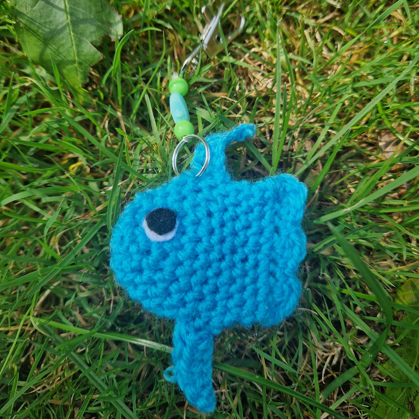 Handmade Crochet Sunfish Keyring PERFECT GIFT OOAK