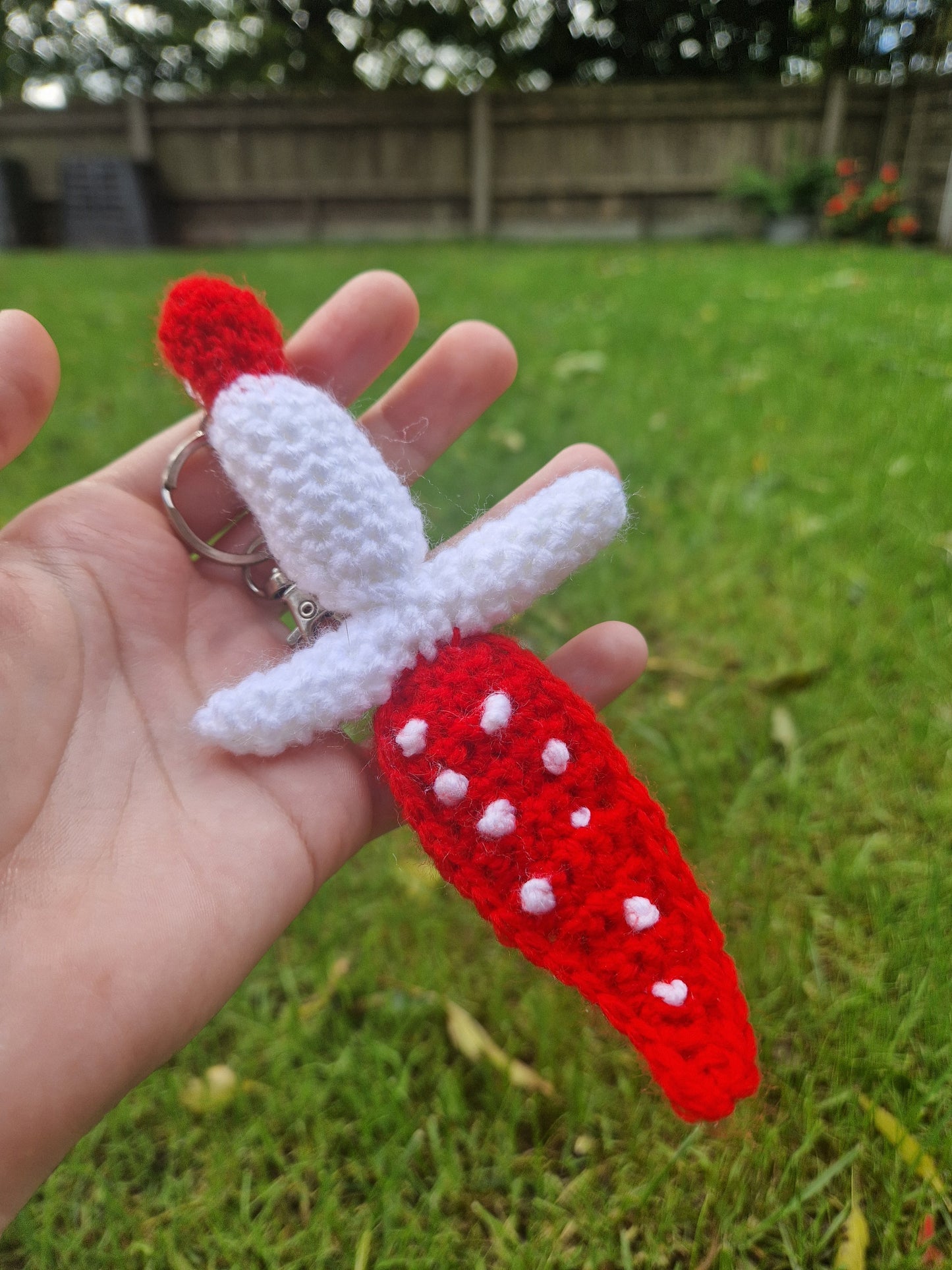 Red Mushroom Weapon Keyrings - Choose Your Perfect Weapon!