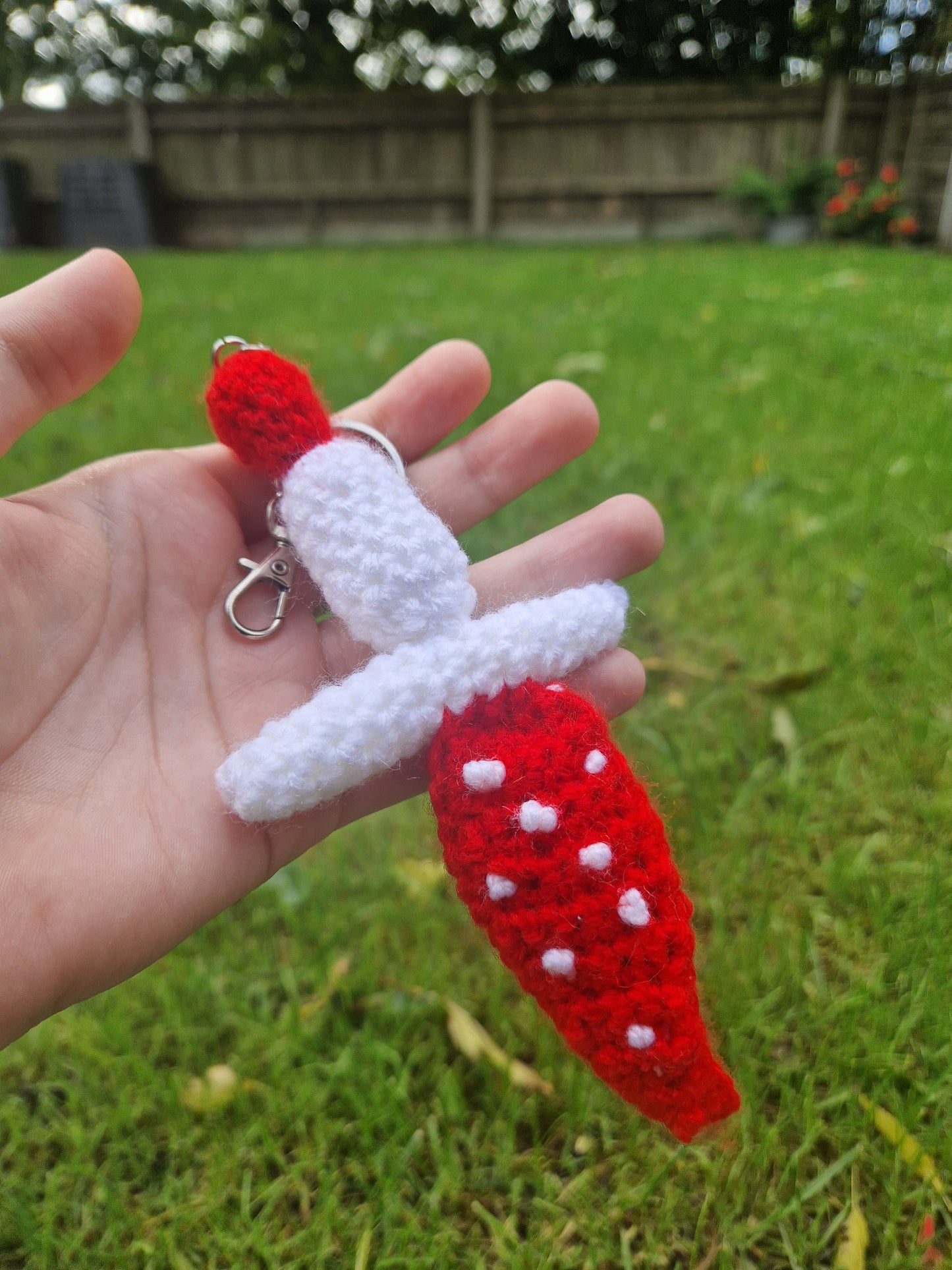 Red Mushroom Weapon Keyrings - Choose Your Perfect Weapon!