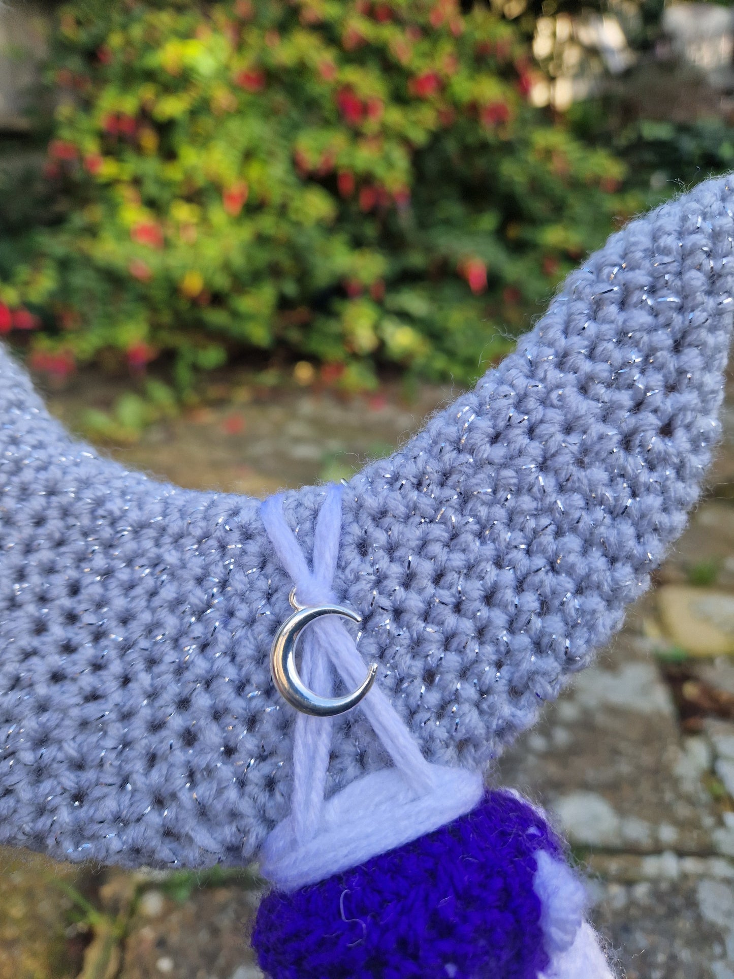 Crochet Moon Solstice Sickle Drow Themed Mounted