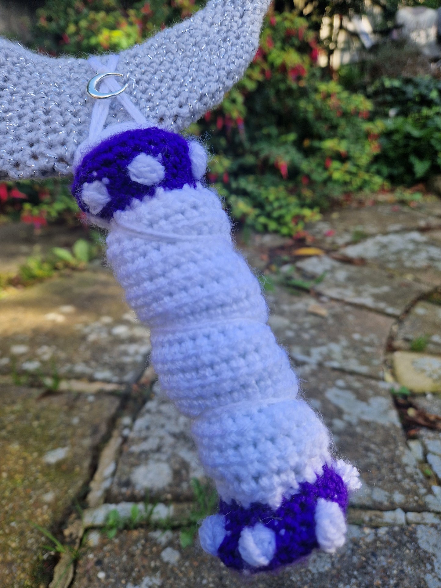 Crochet Moon Solstice Sickle Drow Themed Mounted