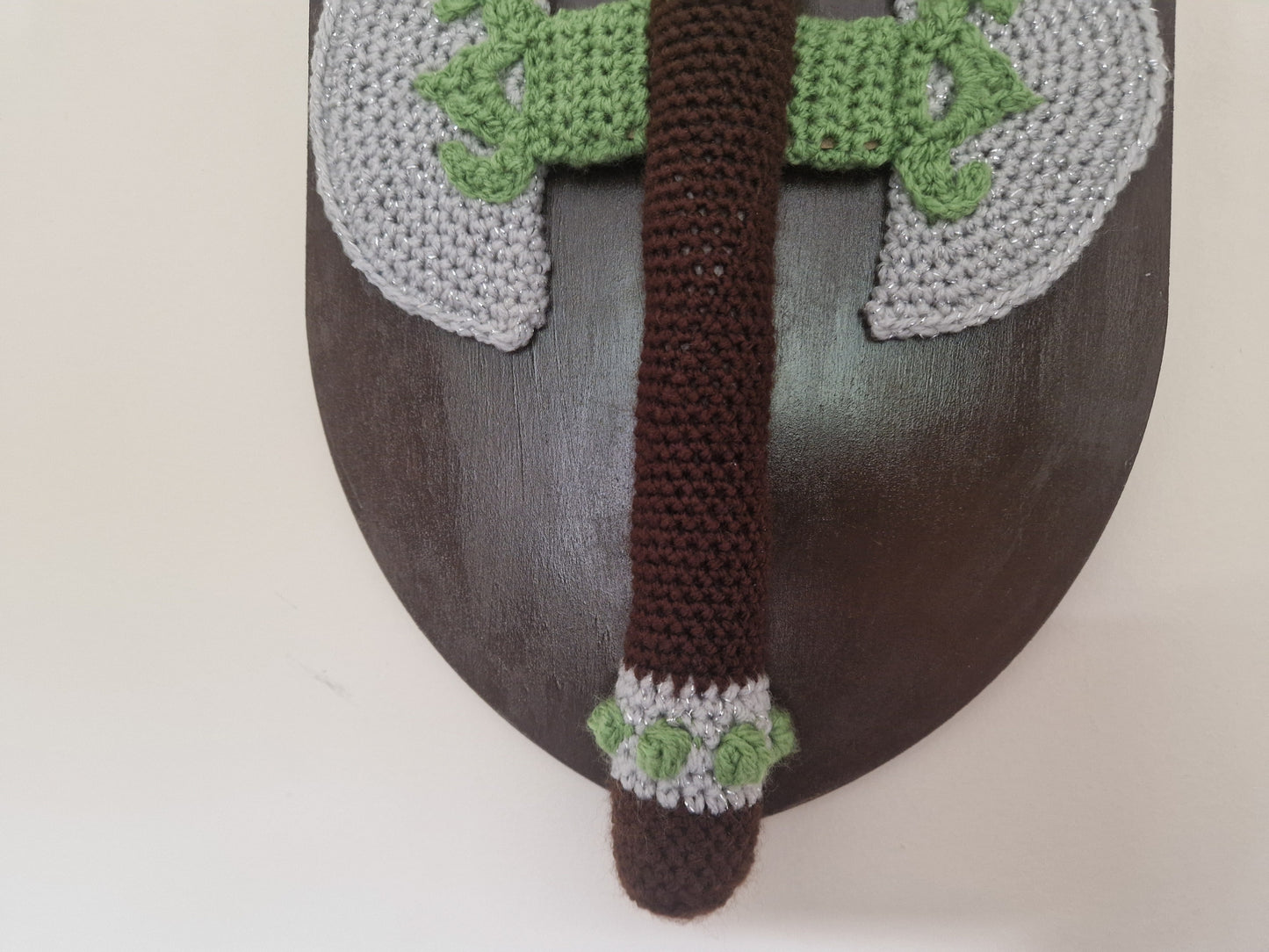 Handmade Crochet Pillagers Axe Shield Wall Hanging