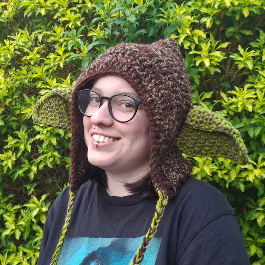 Crochet Goblin Ear Pointed Bonnet Hat