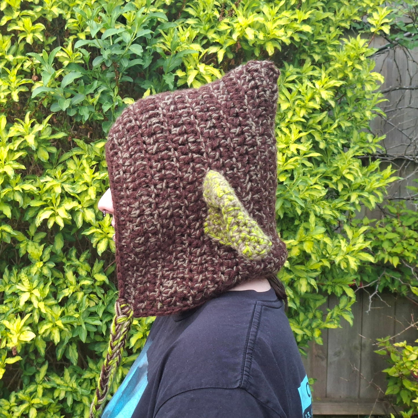 Crochet Goblin Ear Pointed Bonnet Hat