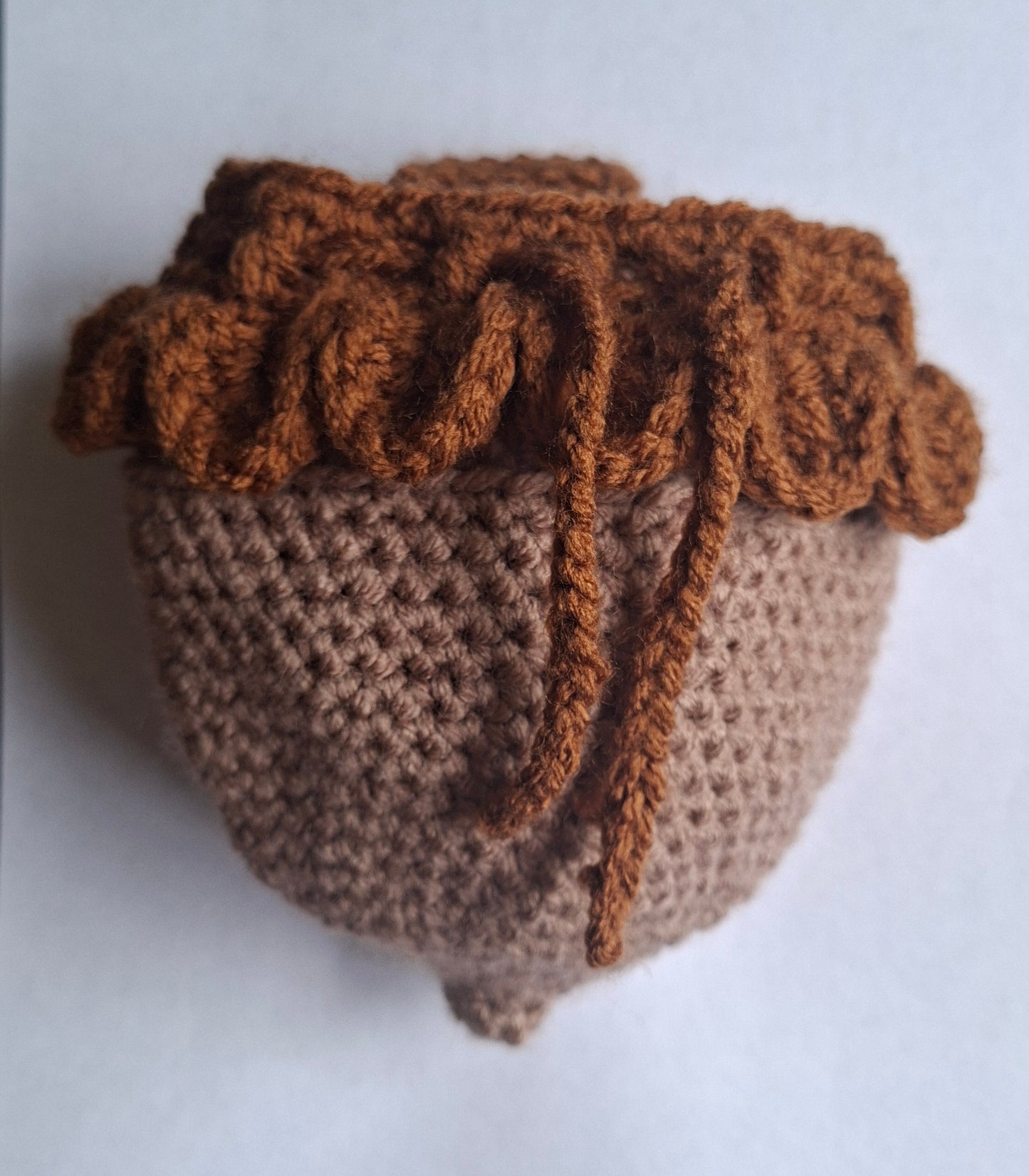 Crochet Large Acorn Belt Pouch/Dicebag - Perfect for DND, Cosplay etc