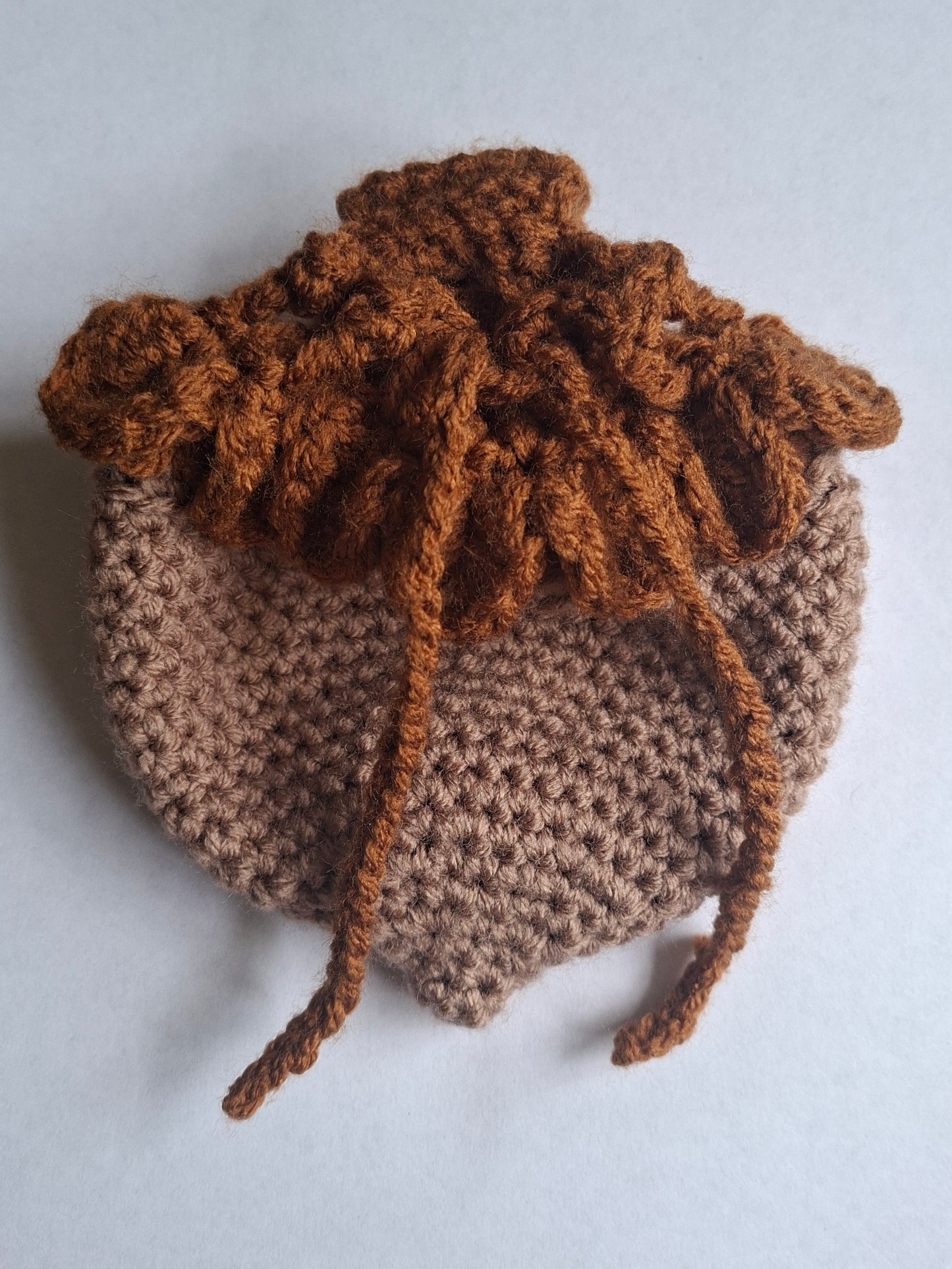 Crochet Large Acorn Belt Pouch/Dicebag - Perfect for DND, Cosplay etc