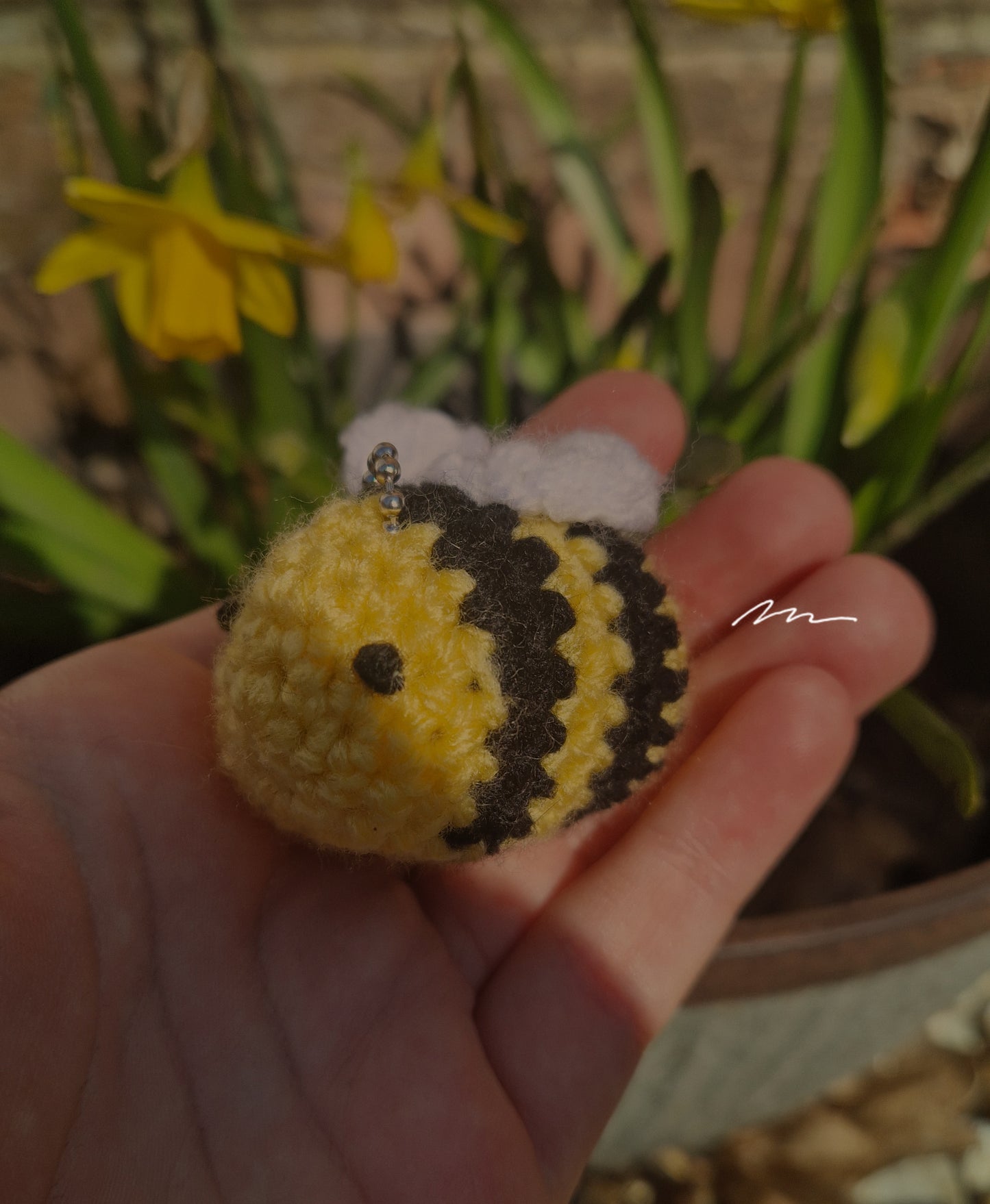 Handmade Crochet Bumble Bee Keyring PERFECT GIFT