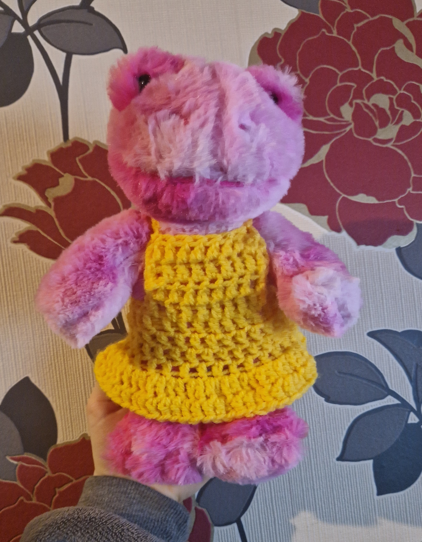 CROCHET PATTERN: Skirt / Dress Overalls For A Small Build A Bear Frog Plushie