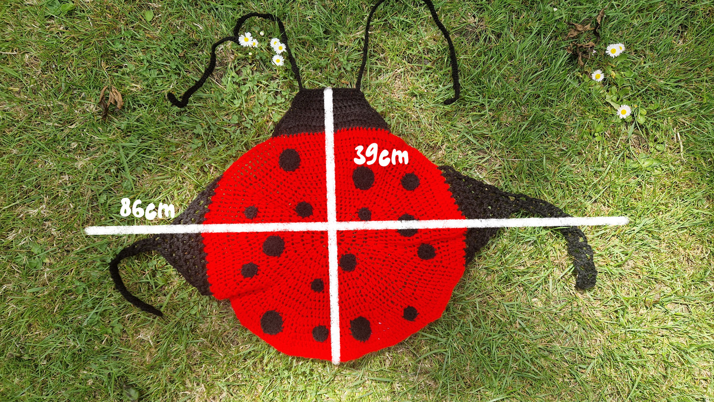 Crochet Ladybug Top ONE SIZE