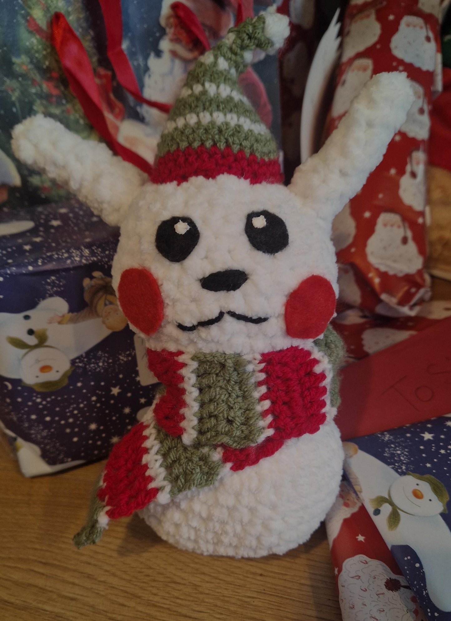 CROCHET PATTERN Crochet Christmas Snowman Electric Mouse  Pattern Amigurumi