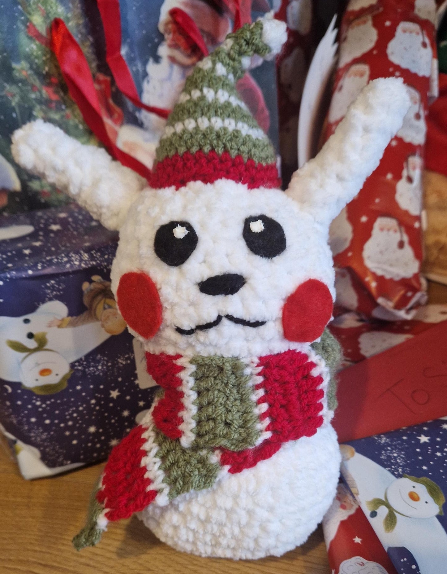 CROCHET PATTERN Crochet Christmas Snowman Electric Mouse  Pattern Amigurumi