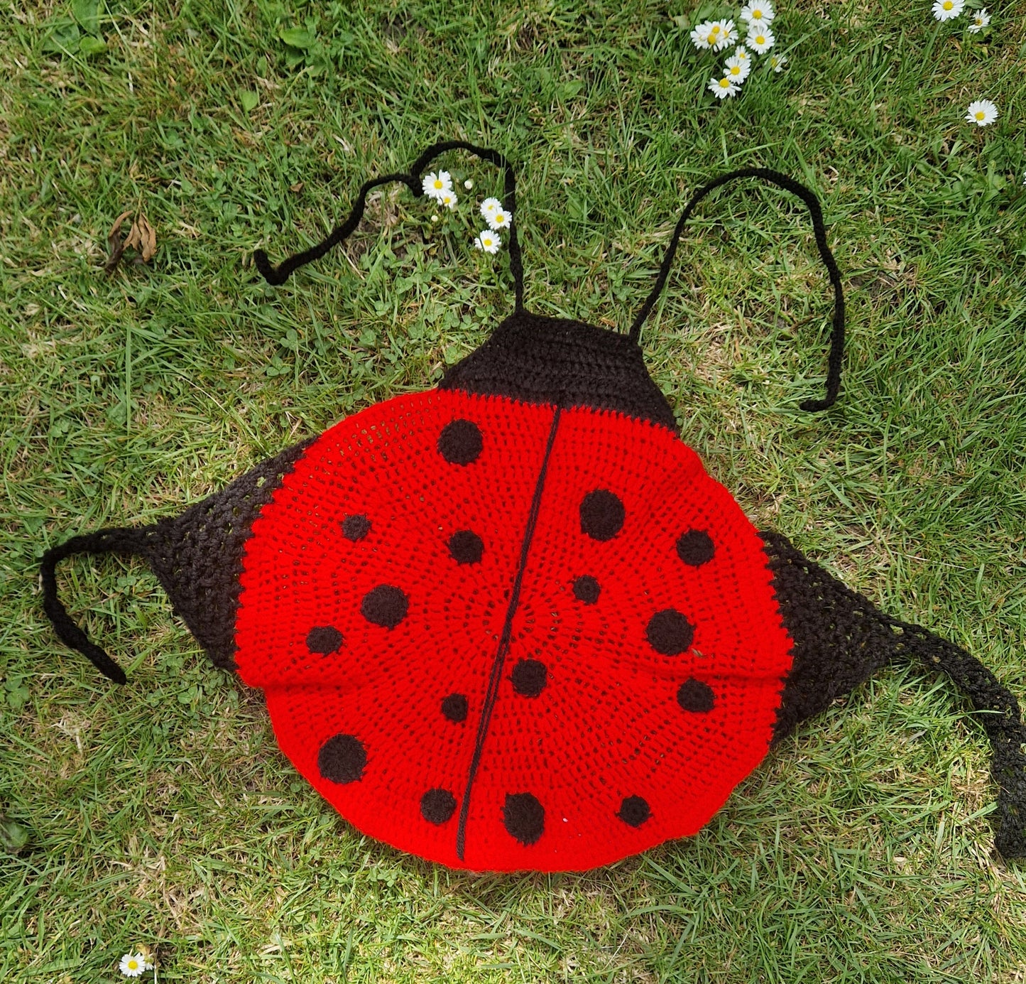 Crochet Ladybug Top ONE SIZE
