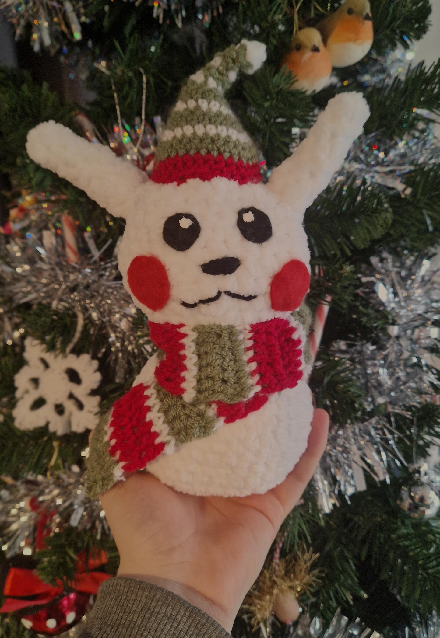 CROCHET PATTERN Crochet Christmas Snowman Electric Mouse  Pattern Amigurumi