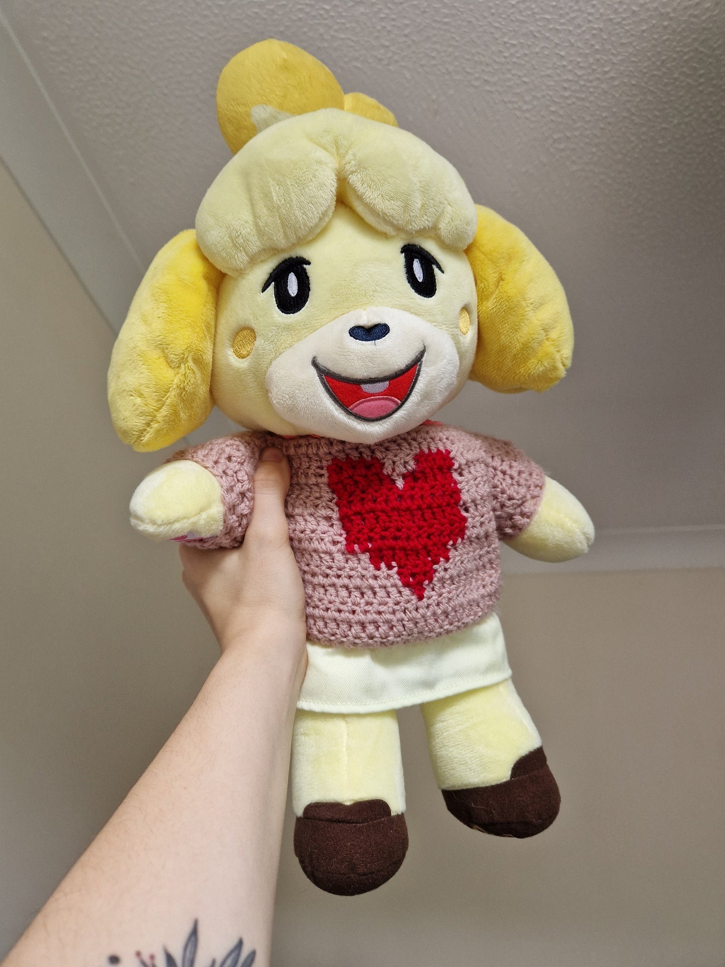 CROCHET PATTERN For A Build A Bear Plushie Heart Sweater